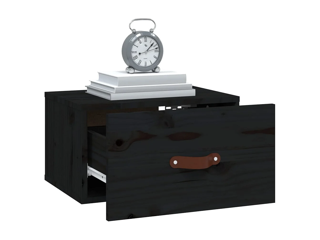 Ahmed  Nachtkastjes 2 st wandgemonteerd 40x29,5x22 cm zwart