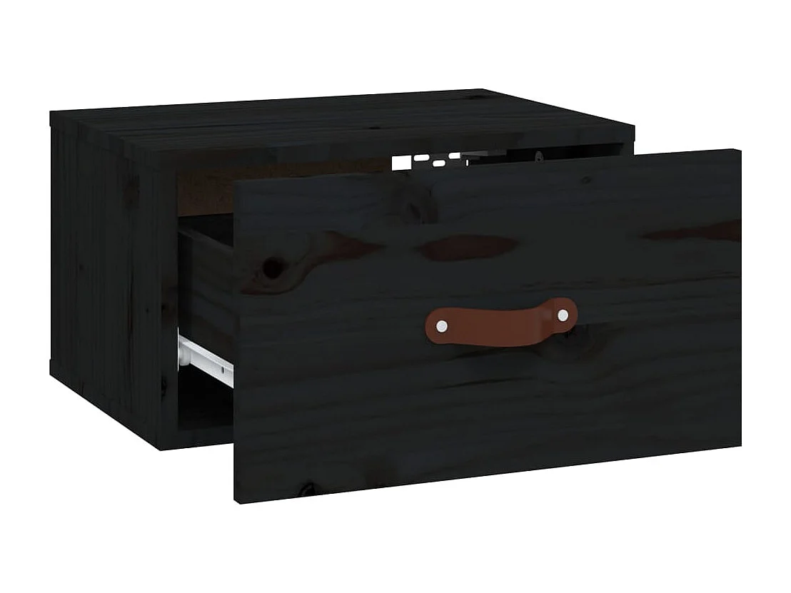 Ahmed  Nachtkastjes 2 st wandgemonteerd 40x29,5x22 cm zwart