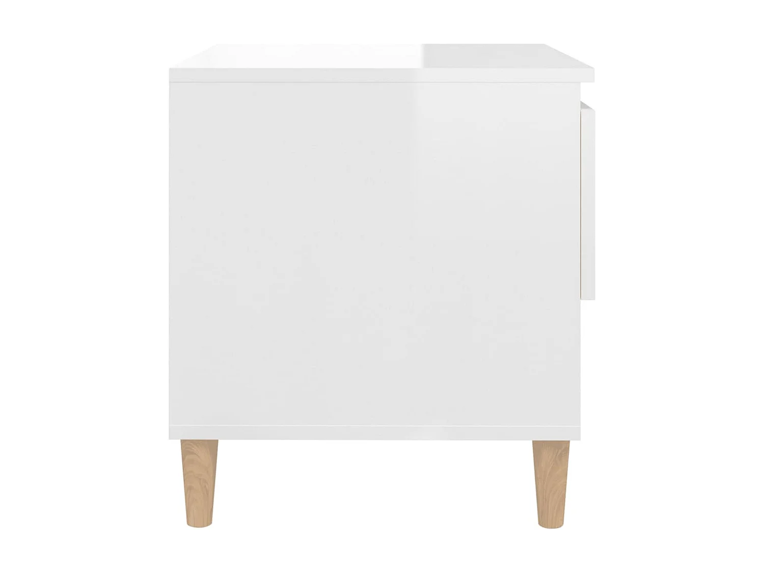 Galorn  Tables de chevet 2 pcs Blanc brillant 50x46x50 cm
