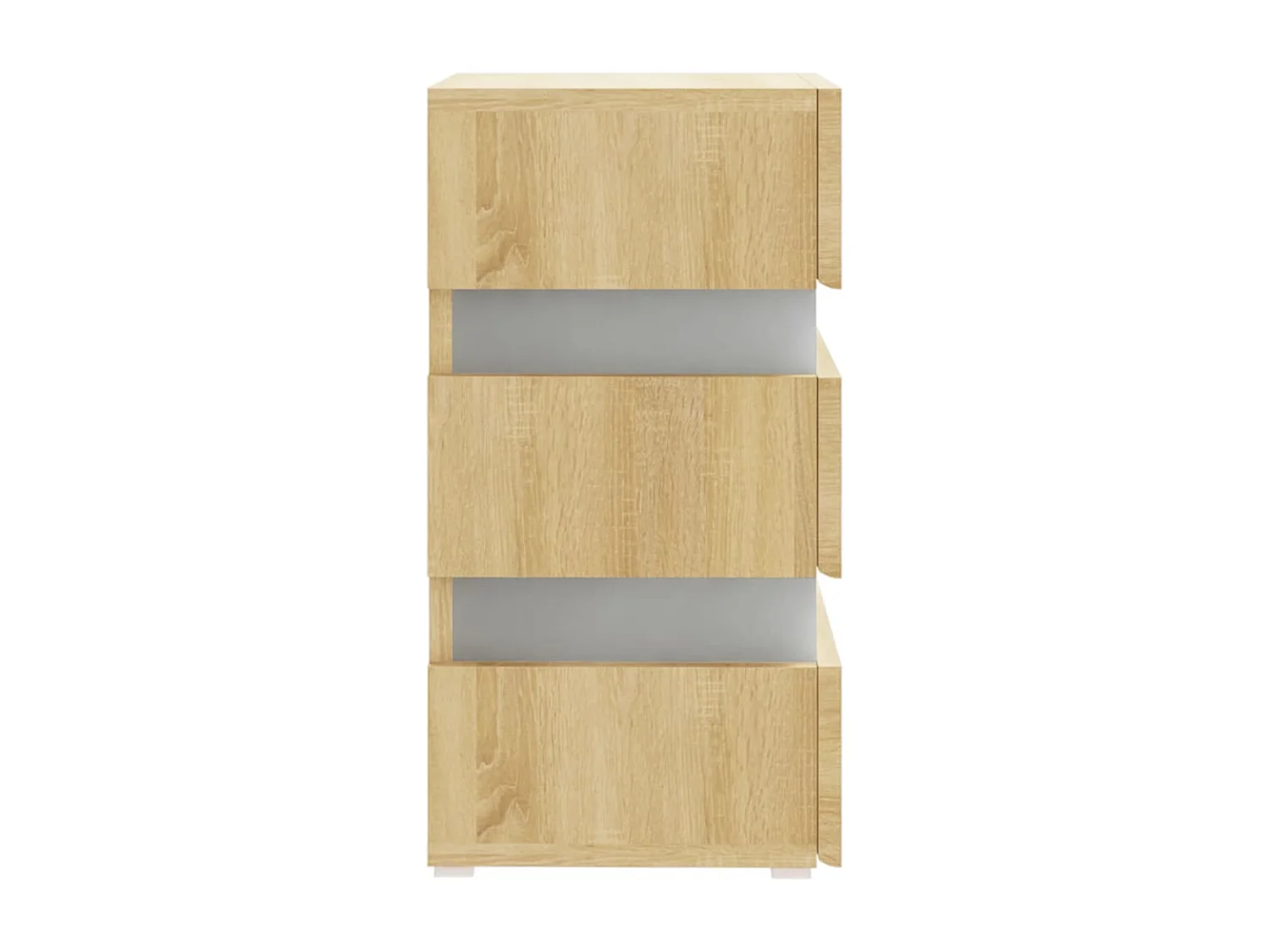 Mohn  Table de chevet à LED chêne sonoma 45x35x67cm bois d'ingénierie