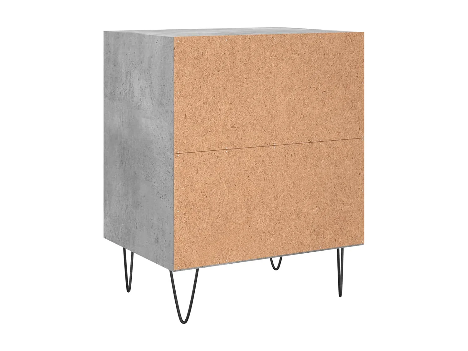 Urond  Tables de chevet 2 pcs gris béton 40x30x50 cm bois d'ingénierie