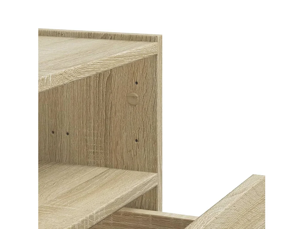 Sun City Center  Tables de chevet murales 2 pcs chêne sonoma 45x30x35 cm