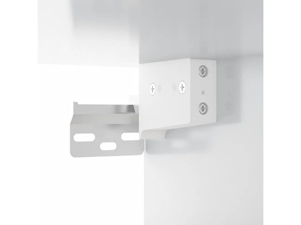 Brackettville  Table de chevet murale blanc brillant 35x35x20 cm