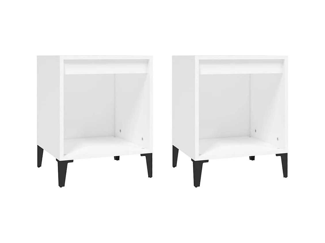 Hartford  Nachtkastjes 2 st 40x35x50 cm wit