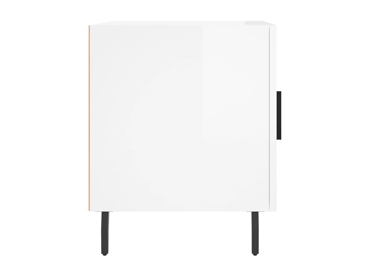 Volda  Nachtkastjes 2 st 40x40x50 cm bewerkt hout hoogglans wit