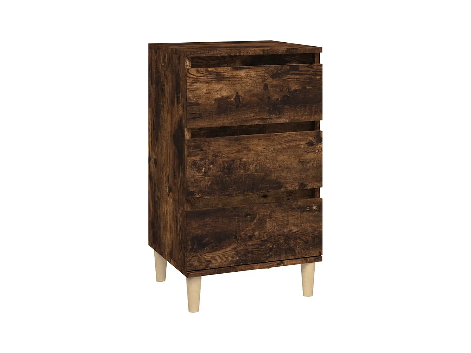 Wyla  Table de chevet chêne fumé 40x35x70 cm bois d'ingénierie
