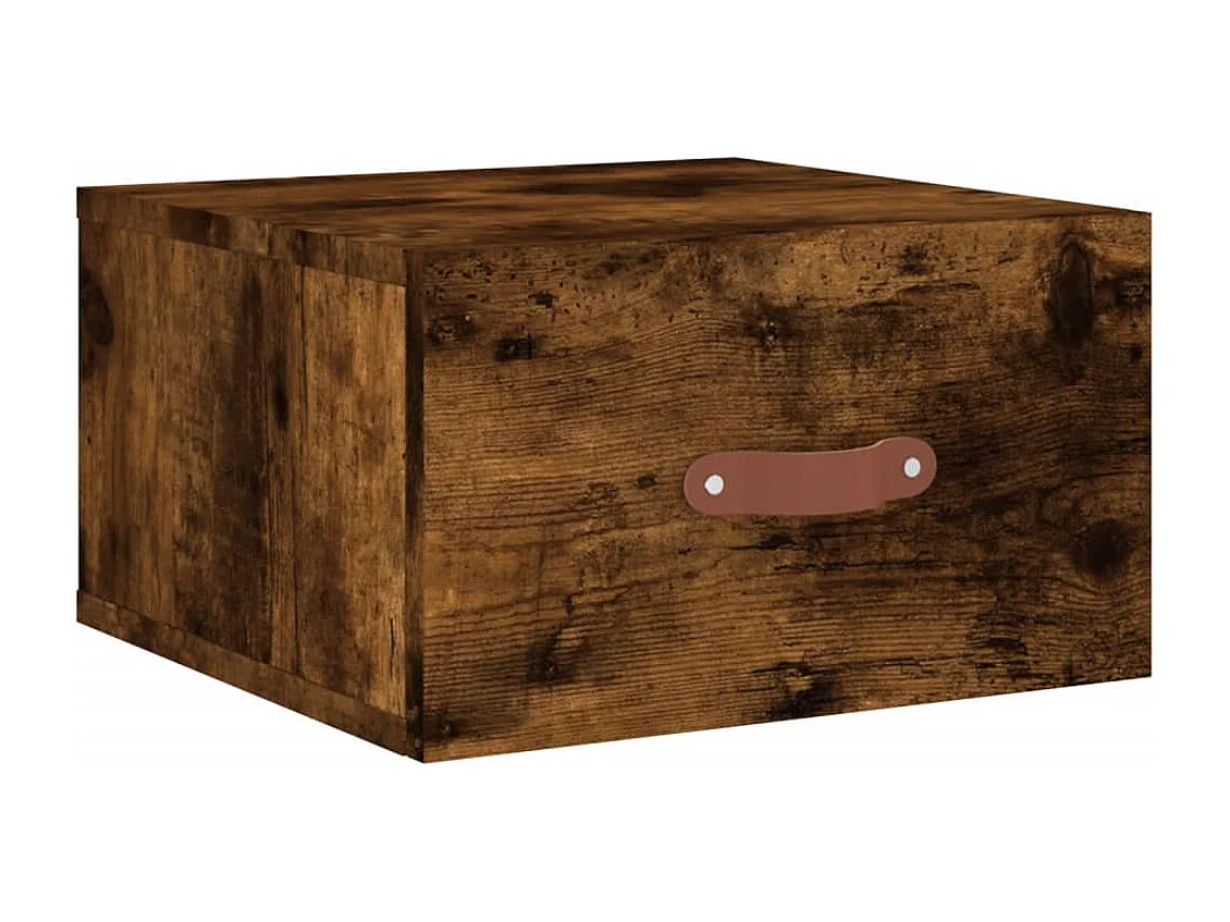 Brackettville  Nachtkastjes 2 st wandgemonteerd 35x35x20 cm gerookt eikenkleur