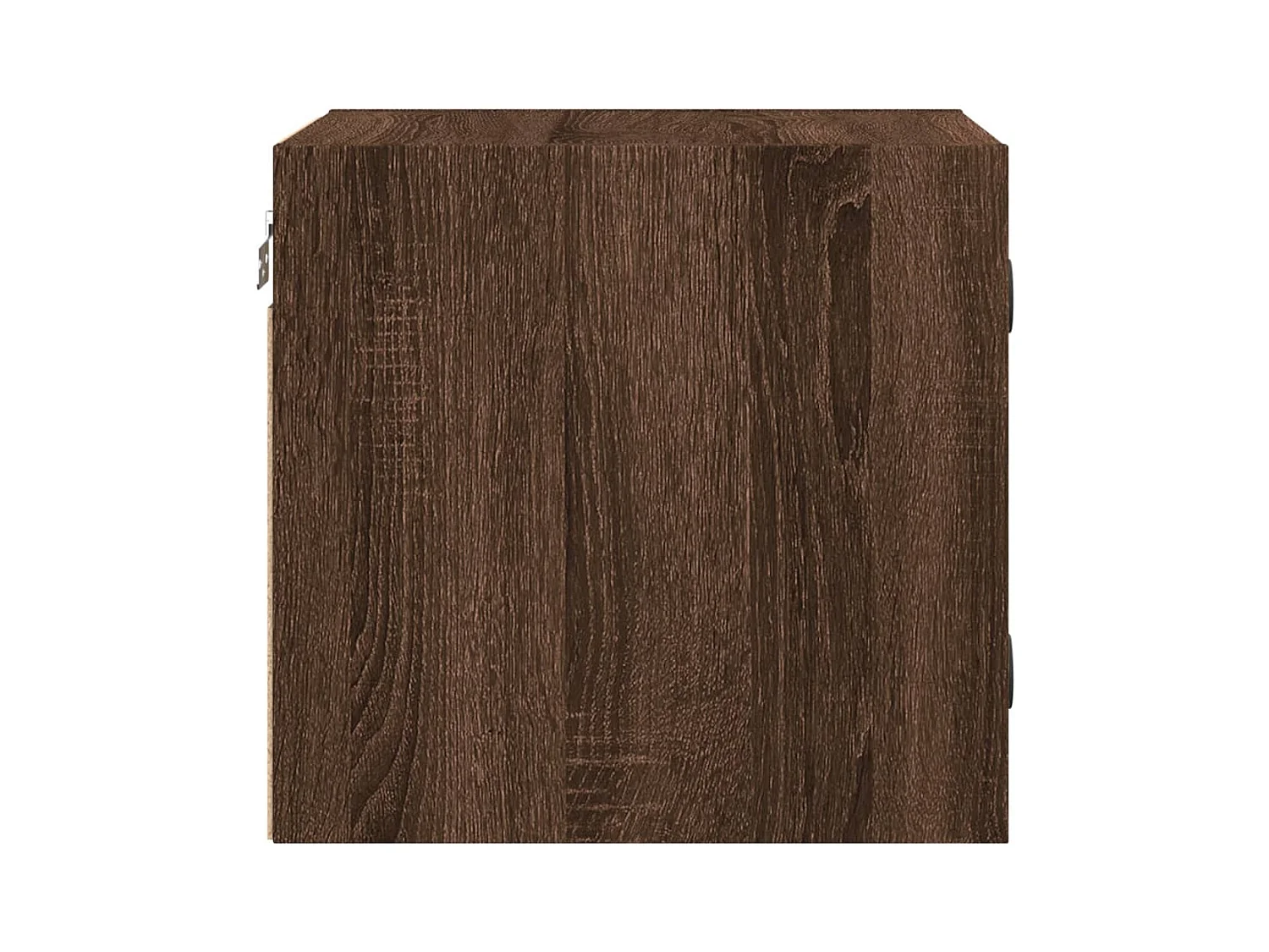 Nihat  Table de chevet avec porte en verre chêne marron 35x37x35 cm