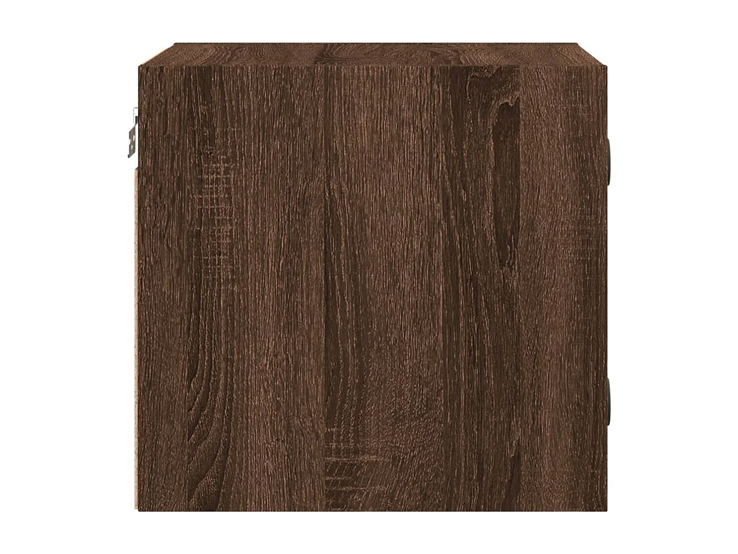 Nihat  Table de chevet avec porte en verre chêne marron 35x37x35 cm