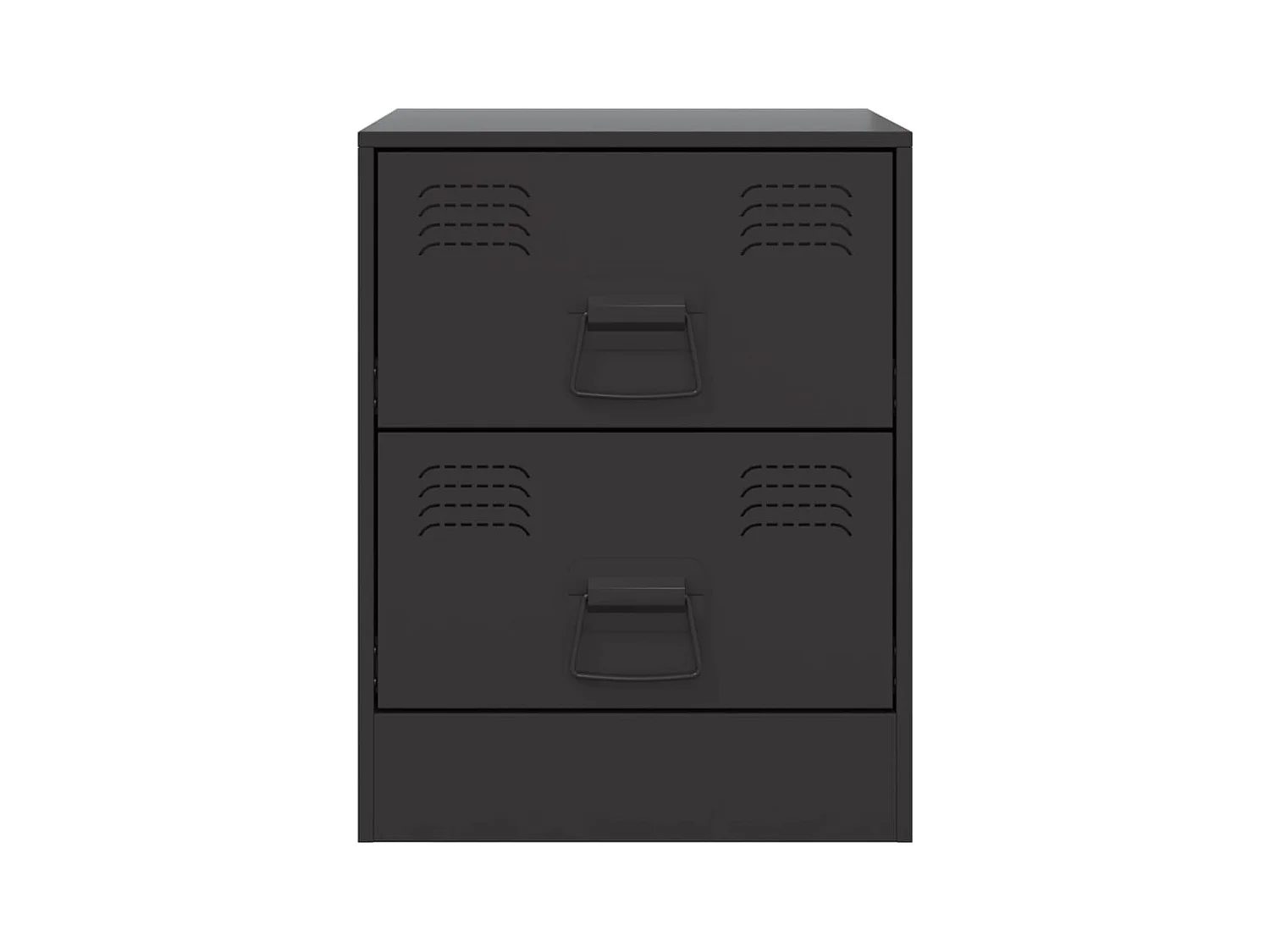 Groton  Tables de chevet 2 pcs noir 34,5x39x44 cm acier