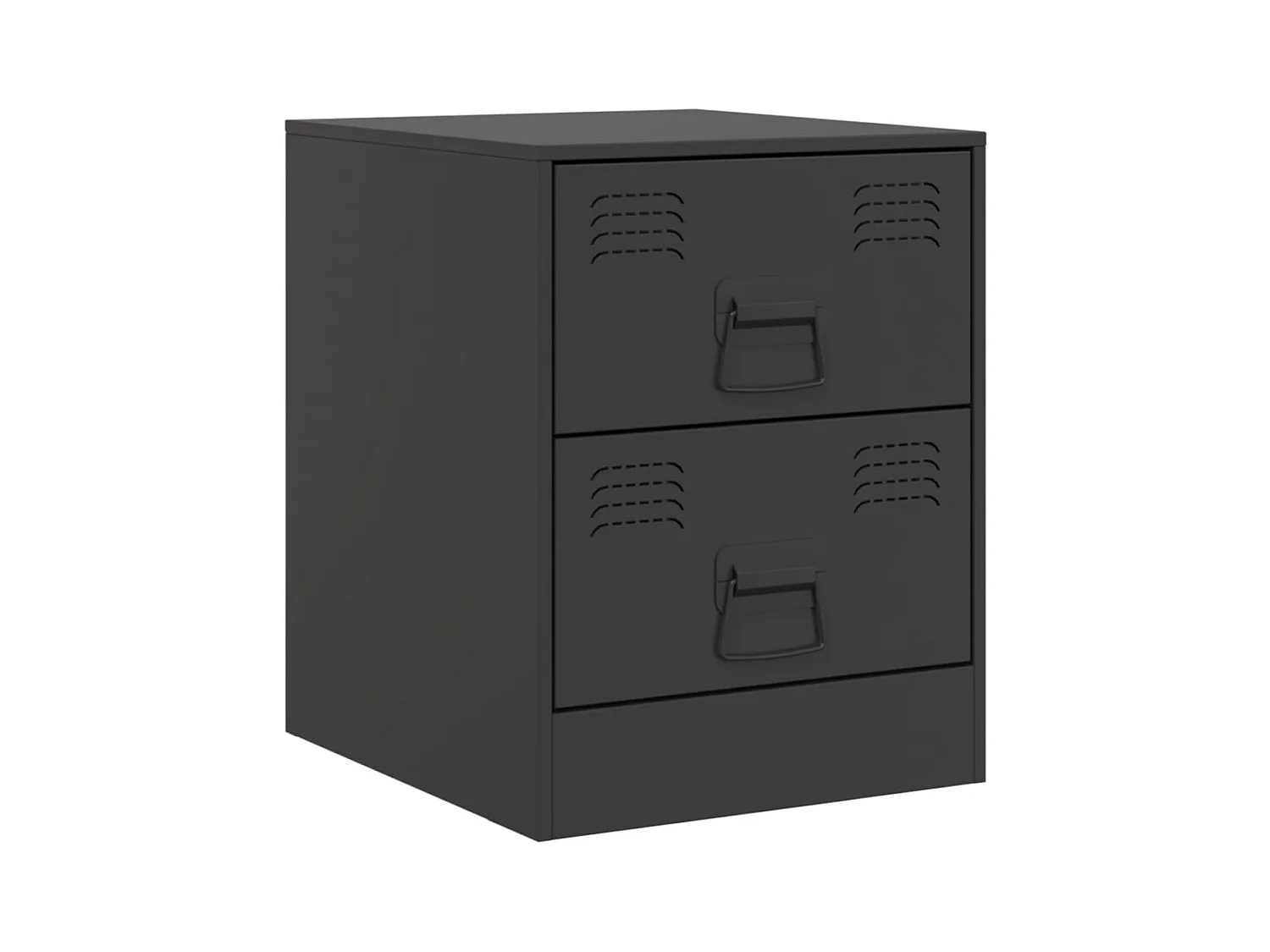 Groton  Tables de chevet 2 pcs noir 34,5x39x44 cm acier