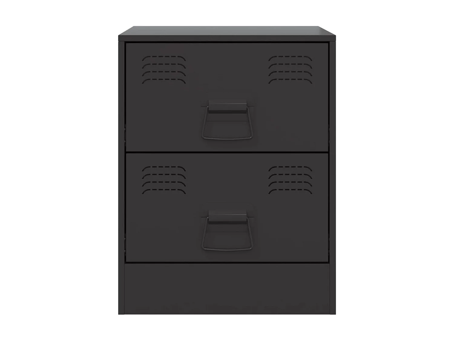 Groton  Tables de chevet 2 pcs noir 34,5x39x44 cm acier