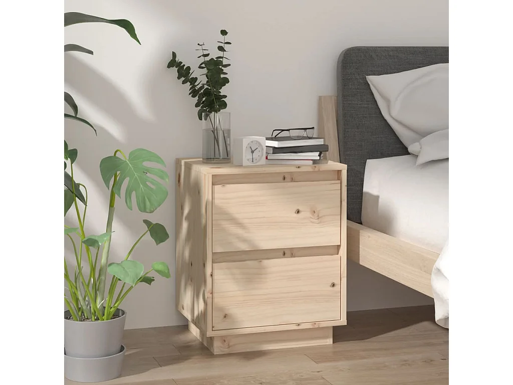 Maverick  Table de chevet 40x35x50 cm Bois de pin solide