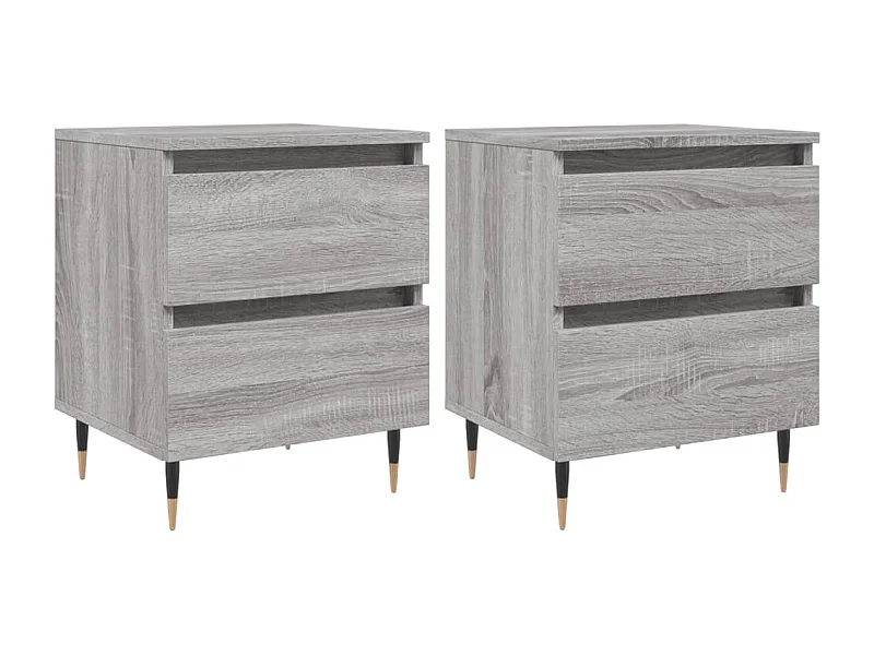 Tjeerd-Jan  Nachttische 2 Stk. Grau Sonoma 40x35x50 cm Holzwerkstoff