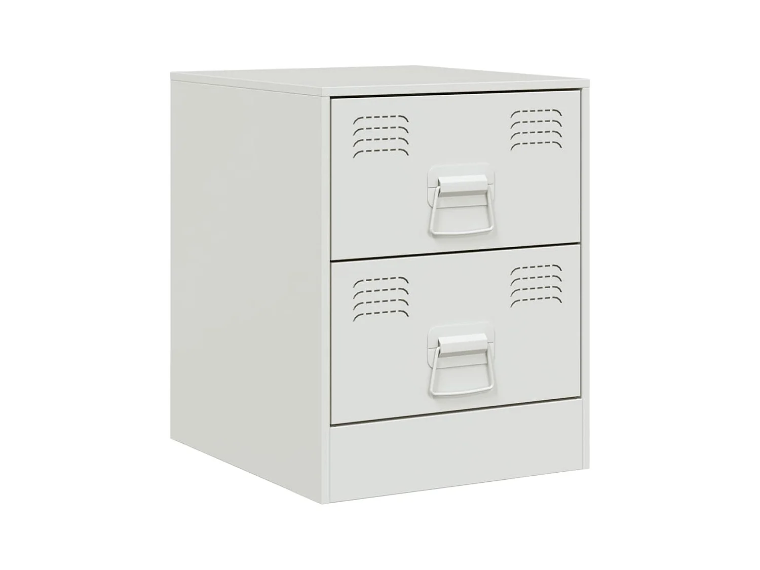 Groton  Table de chevet blanc 34,5x39x44 cm acier
