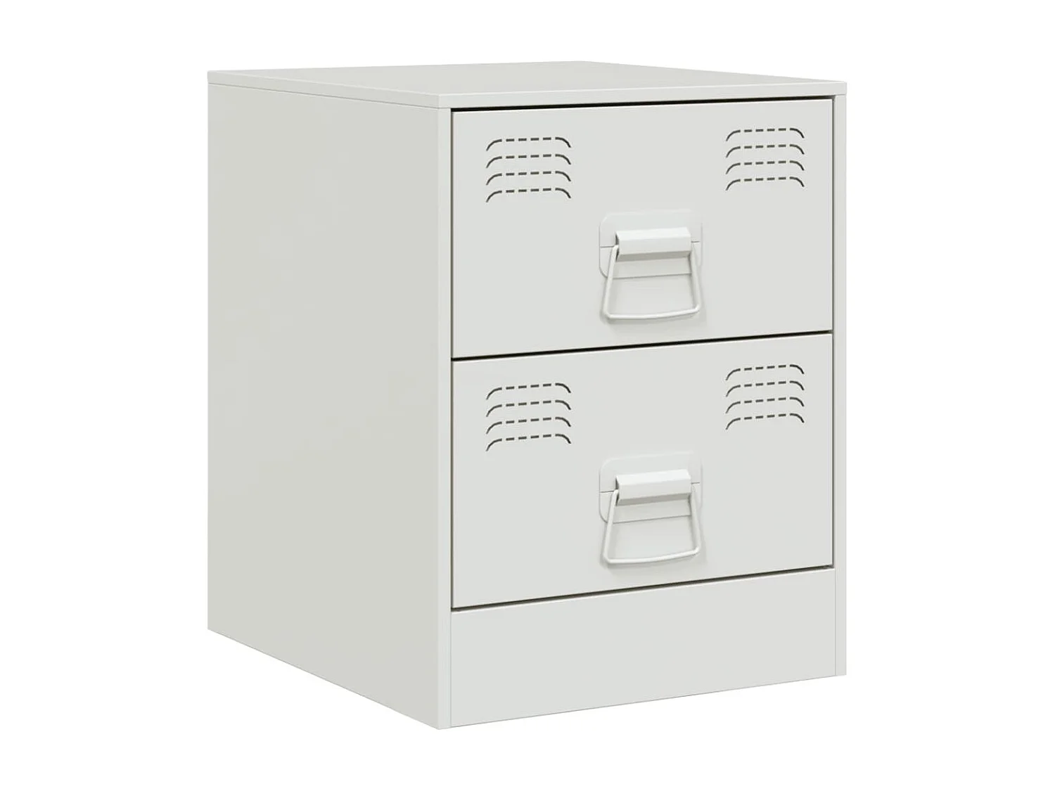 Groton  Table de chevet blanc 34,5x39x44 cm acier