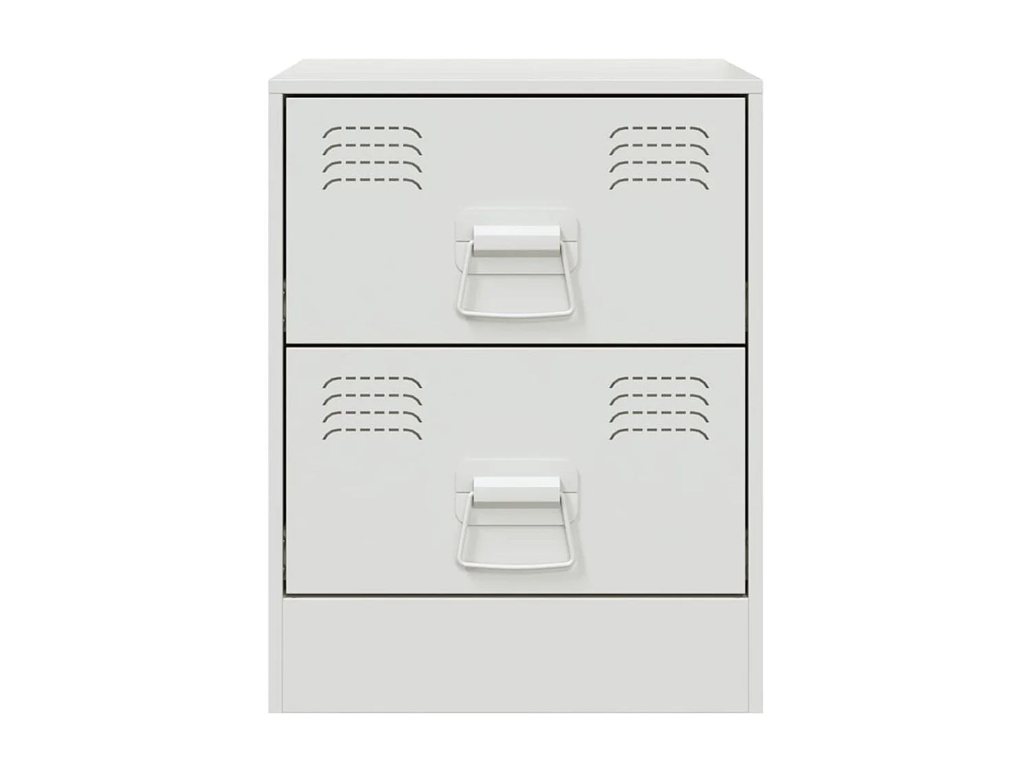 Groton  Table de chevet blanc 34,5x39x44 cm acier