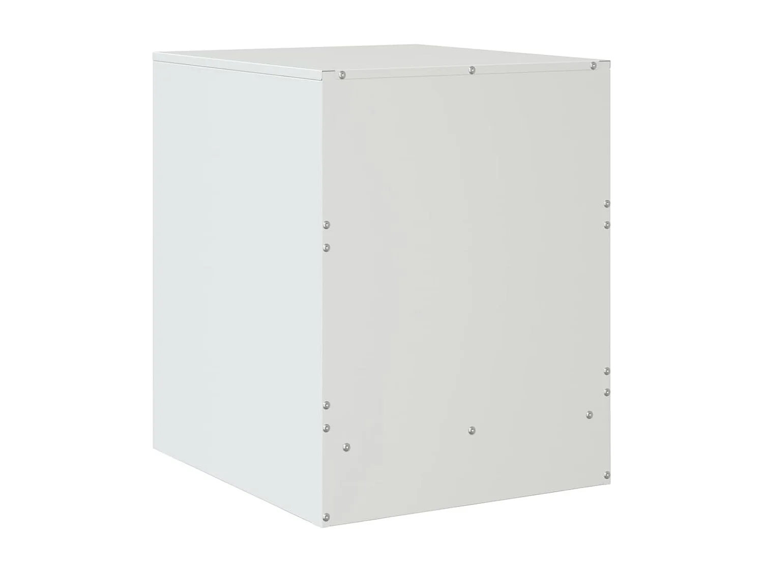 Groton  Table de chevet blanc 34,5x39x44 cm acier