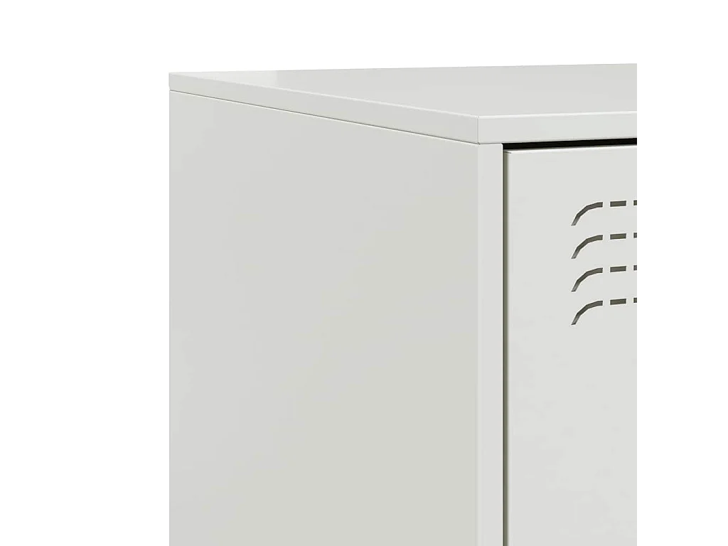 Groton  Table de chevet blanc 34,5x39x44 cm acier