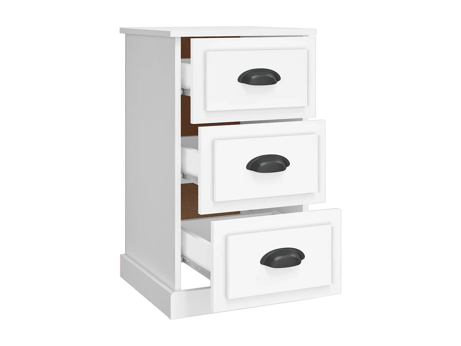 Inge  Table de chevet blanc 39x39x67 cm bois d'ingénierie