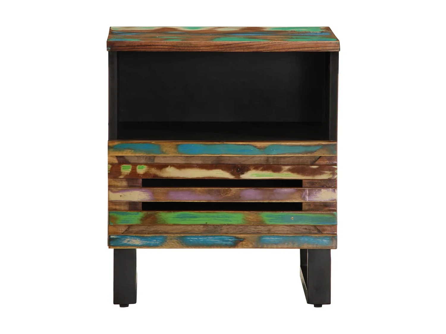 Murdin  Tables de chevet 2 pcs 40x34x46 cm bois massif de récupération