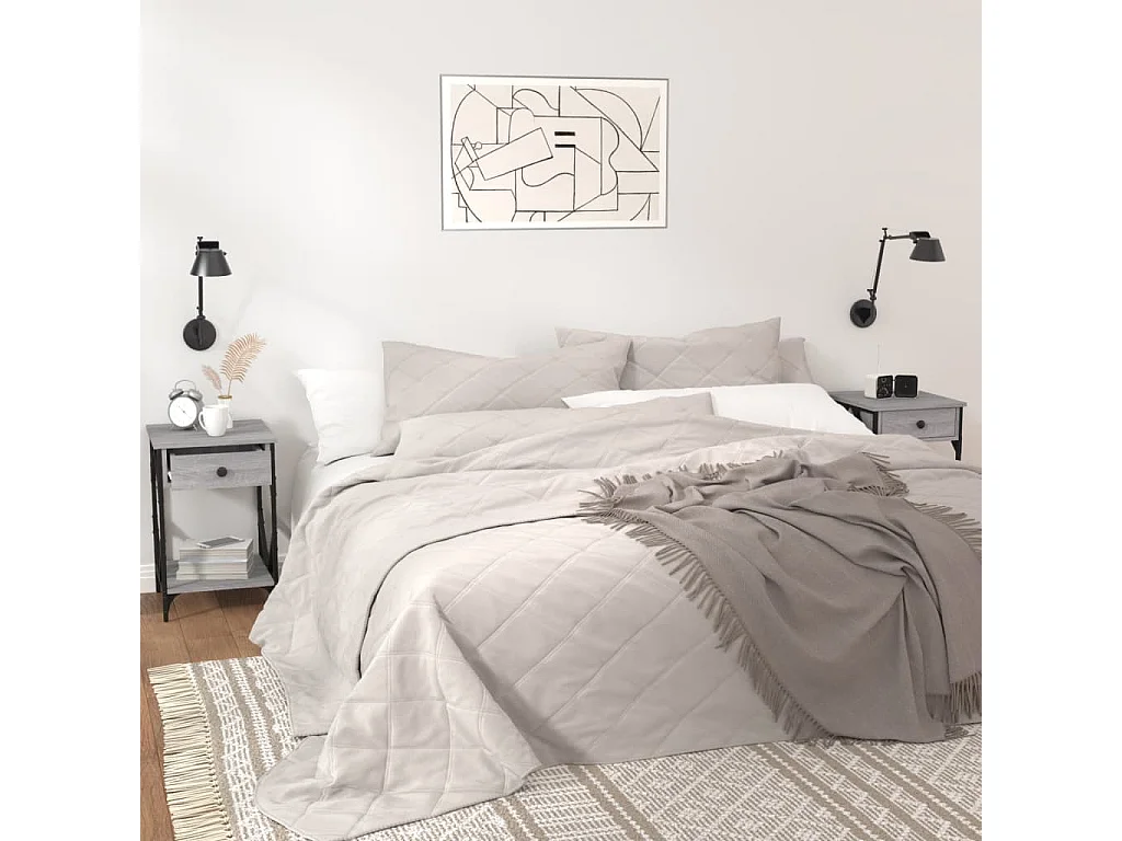 Elaya  Tables de chevet 2 pcs sonoma gris 40x42x60cm bois d'ingénierie