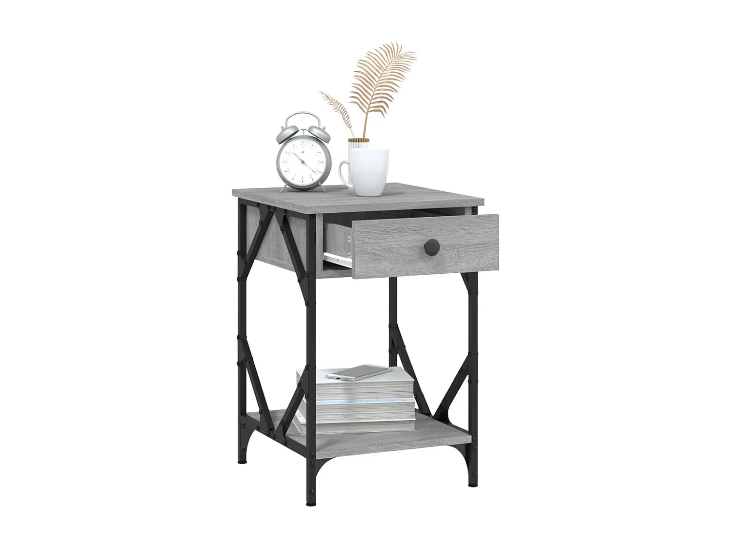 Elaya  Tables de chevet 2 pcs sonoma gris 40x42x60cm bois d'ingénierie