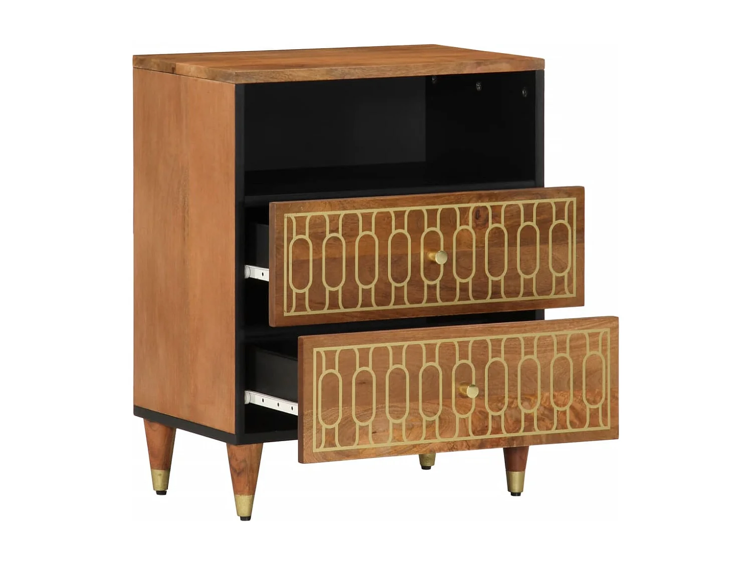 Parker  Table de chevet 50x33x62 cm bois de manguier massif