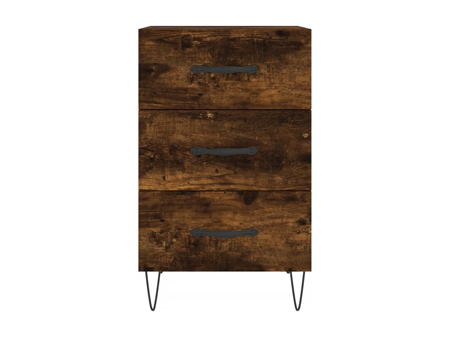Cumming  Table de chevet chêne fumé 40x40x66 cm bois d'ingénierie