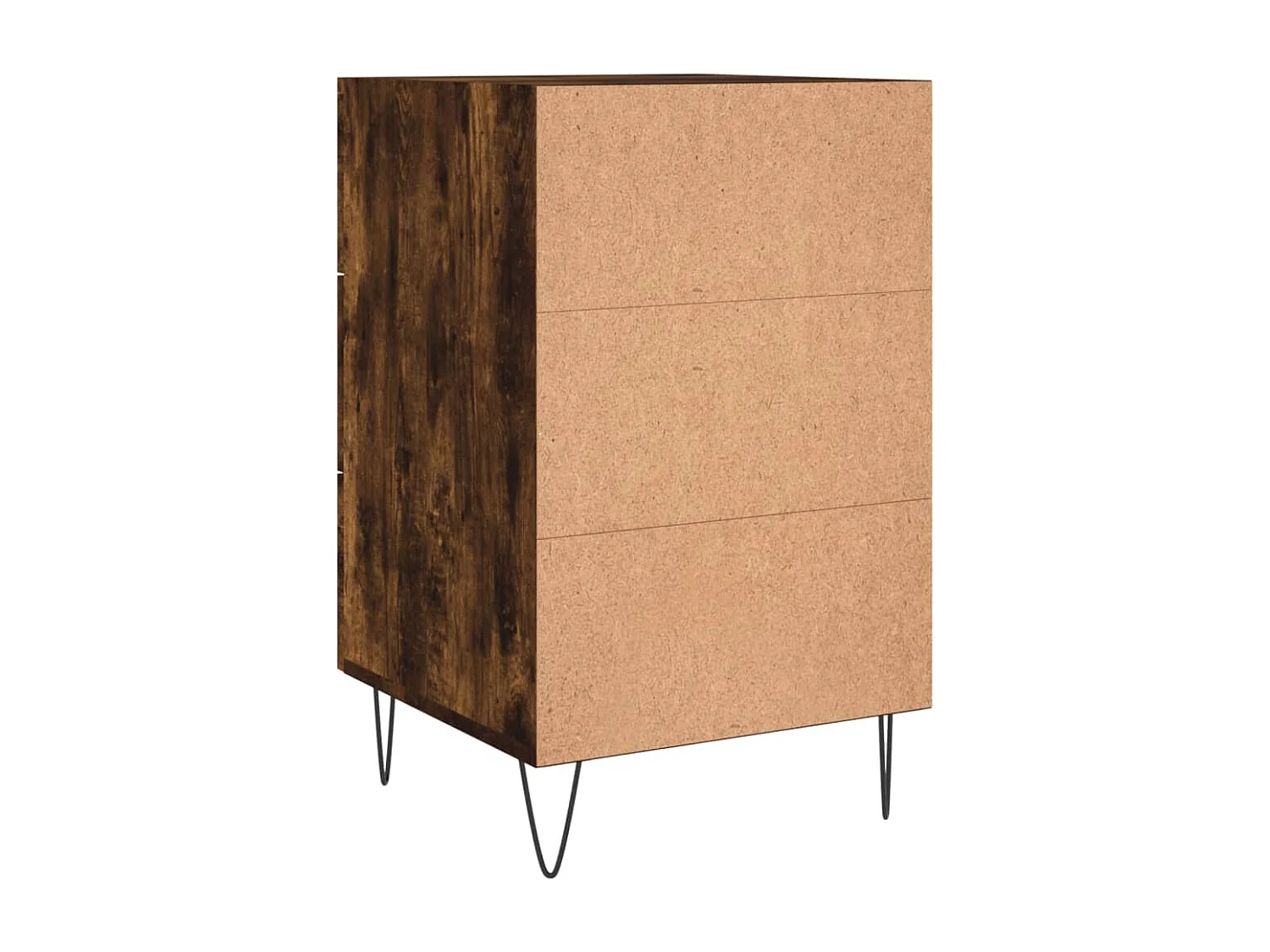 Cumming  Table de chevet chêne fumé 40x40x66 cm bois d'ingénierie