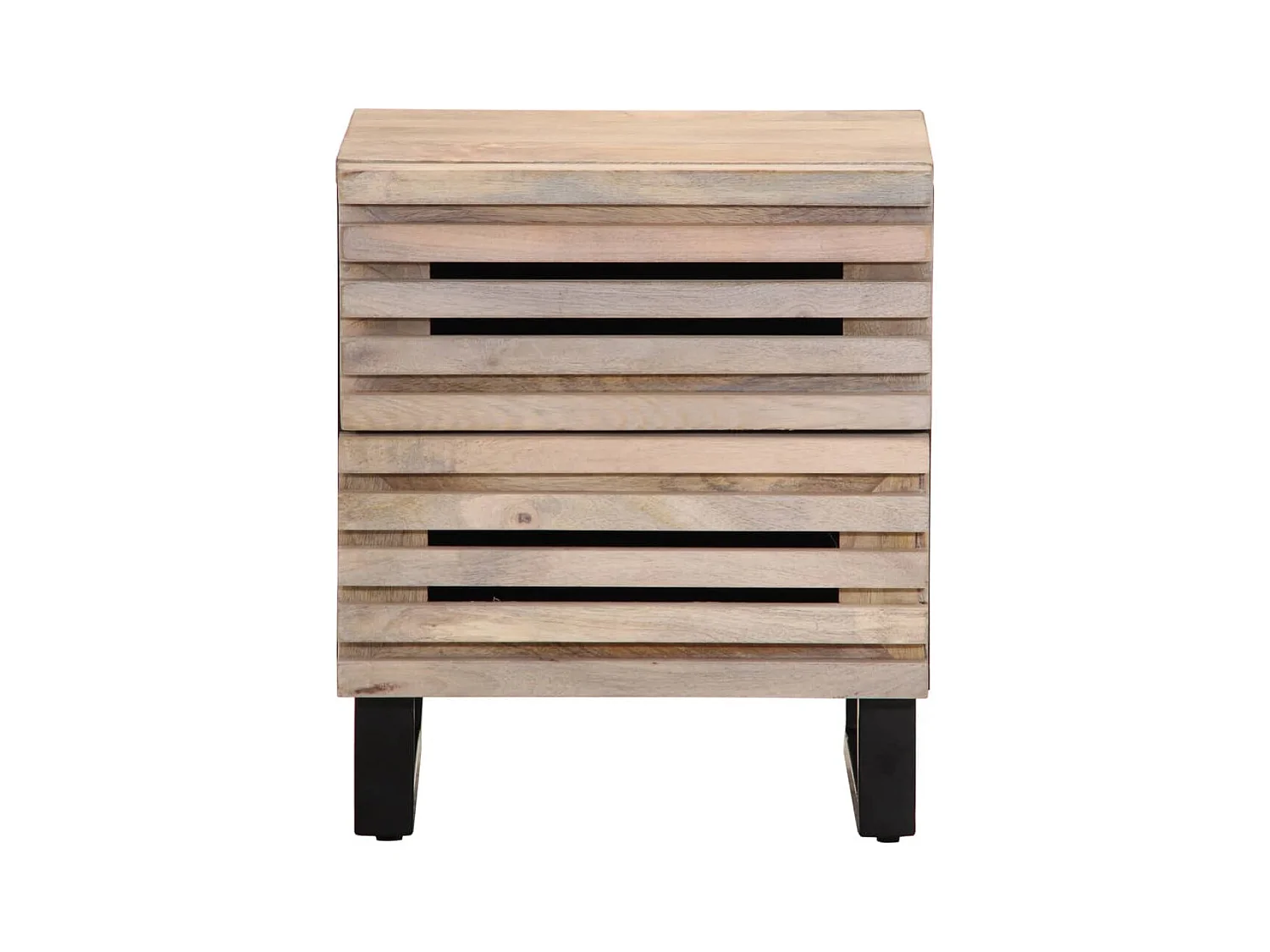 Janoah  Table de chevet 40x34x46 cm bois de manguier massif blanc