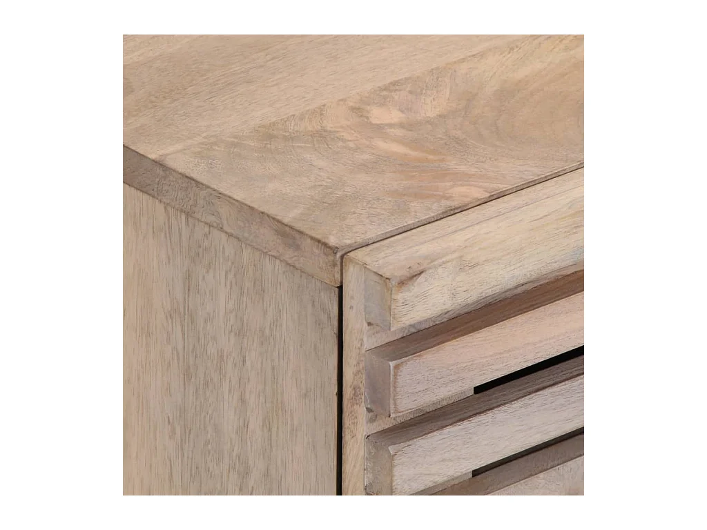 Janoah  Table de chevet 40x34x46 cm bois de manguier massif blanc