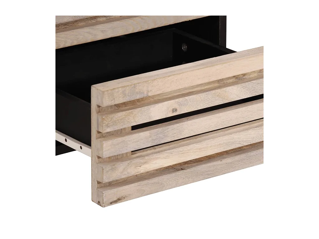 Janoah  Table de chevet 40x34x46 cm bois de manguier massif blanc