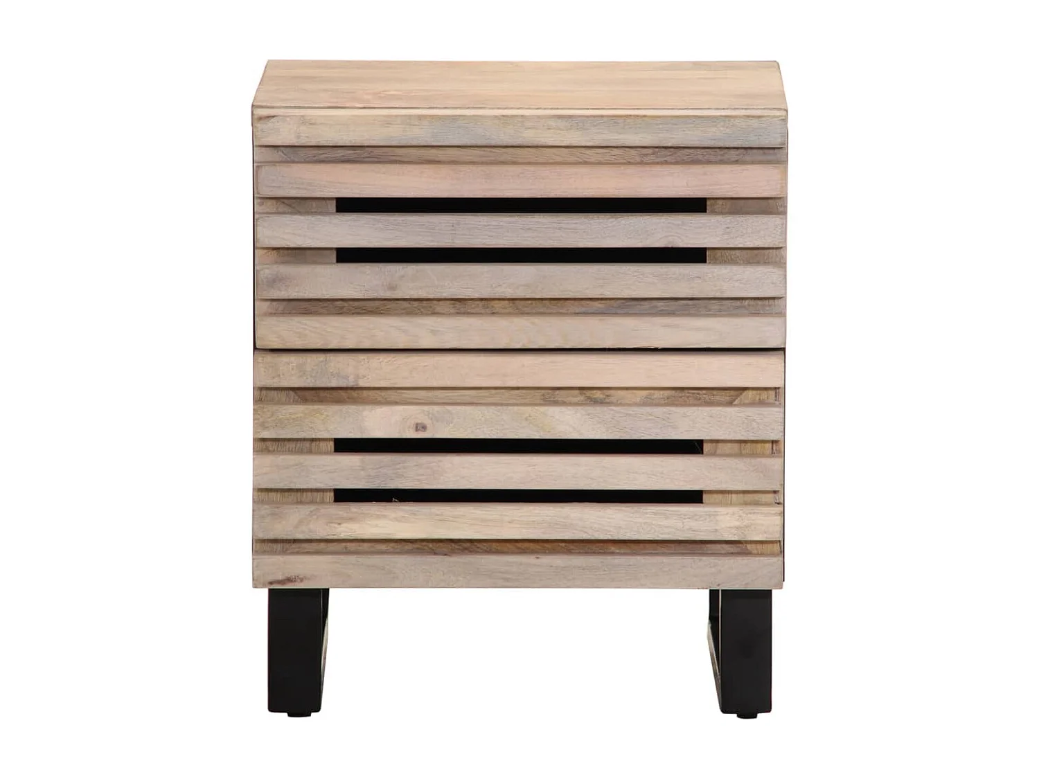 Janoah  Table de chevet 40x34x46 cm bois de manguier massif blanc