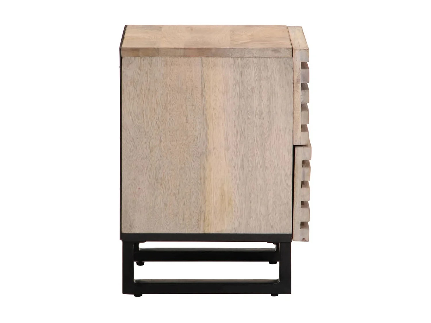 Janoah  Table de chevet 40x34x46 cm bois de manguier massif blanc