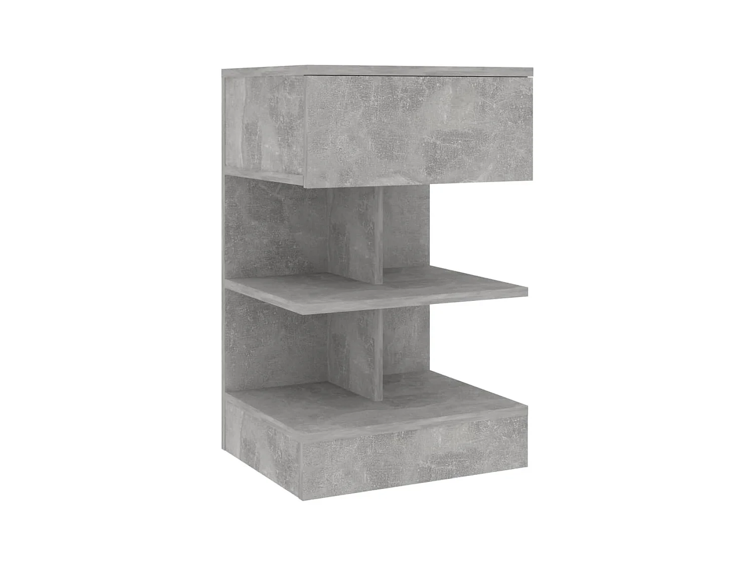 Beverly Hills  Nachtkastje 40x35x65 cm bewerkt hout betongrijs