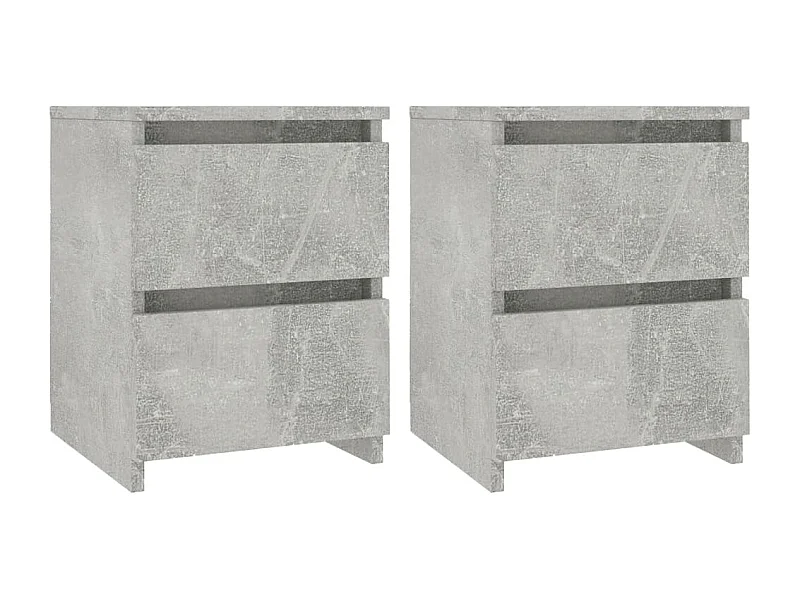 Cruz  Tables de chevet 2 pcs Gris béton 30x30x40 cm Bois d’ingénierie