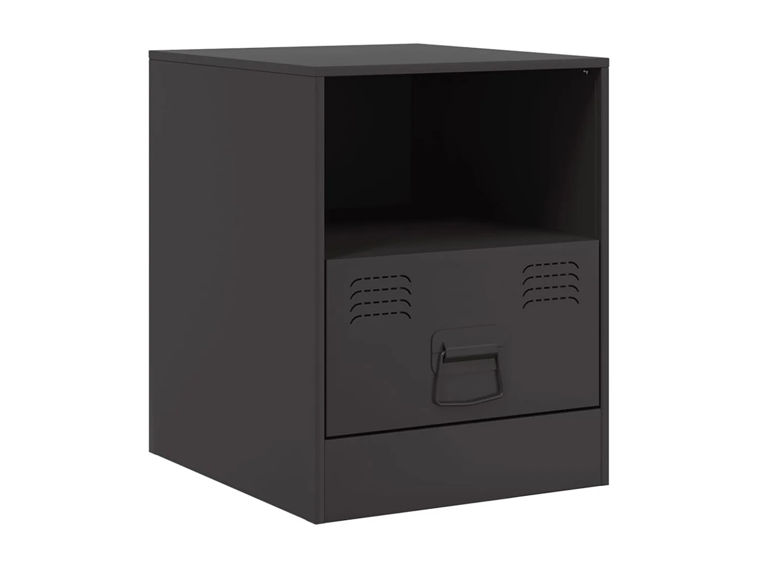 Elthor  Tables de chevet 2 pcs noir 34,5x39x44 cm acier