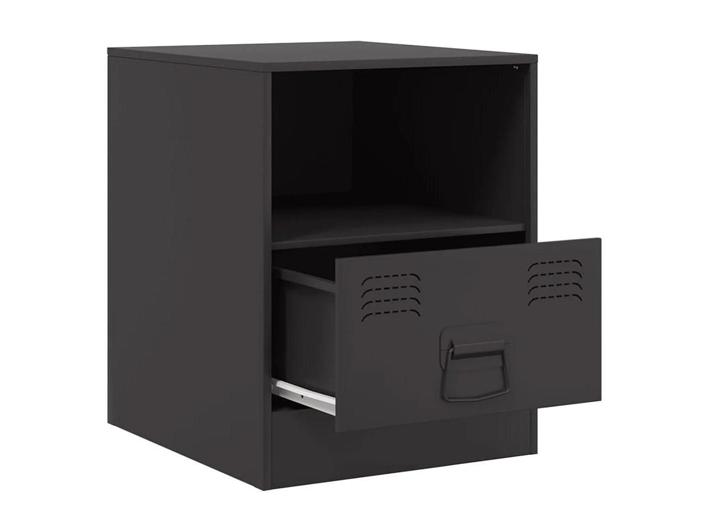 Elthor  Tables de chevet 2 pcs noir 34,5x39x44 cm acier