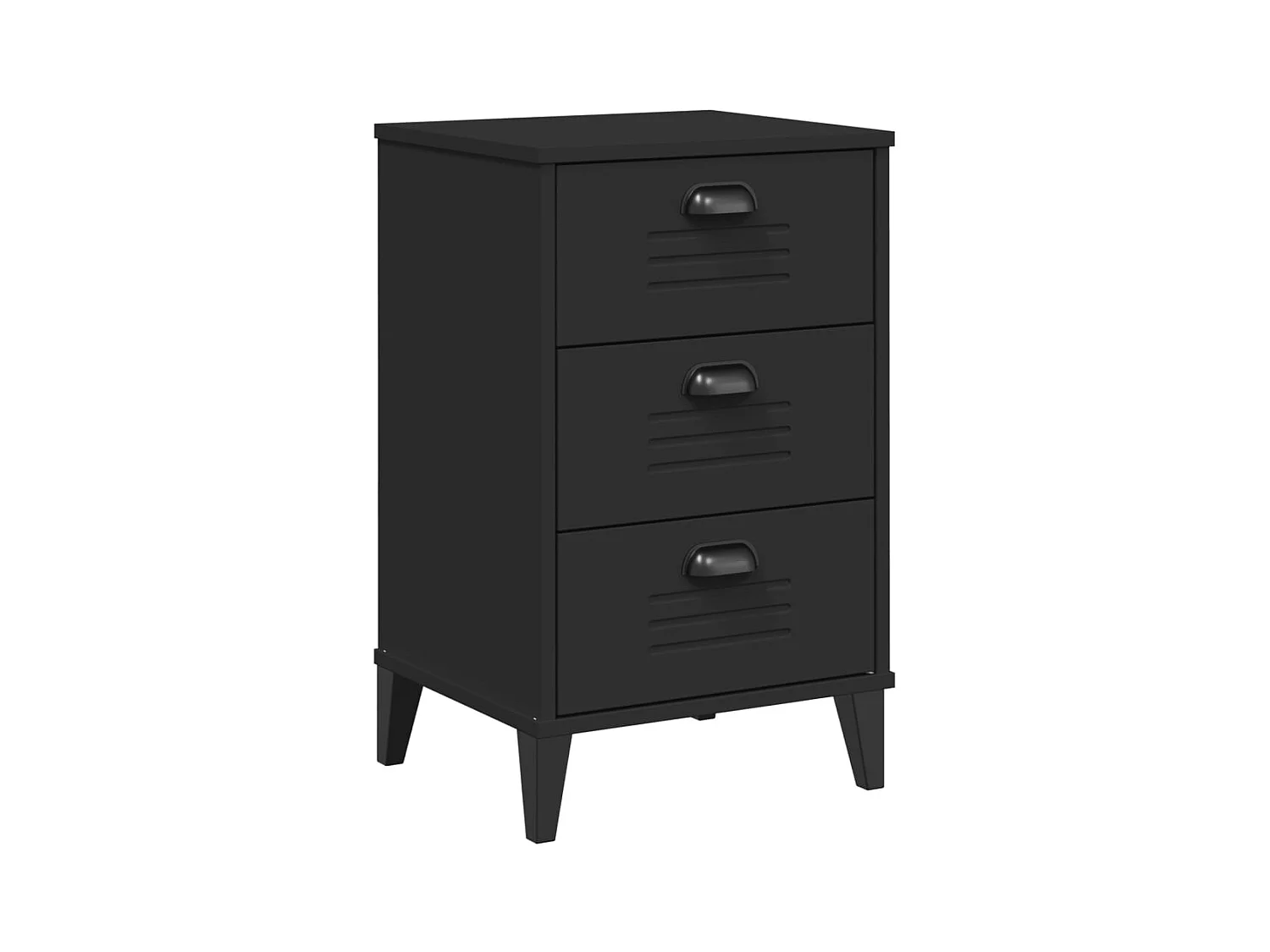 Crest Hill  Table de chevet VIKEN noir bois d'ingénierie
