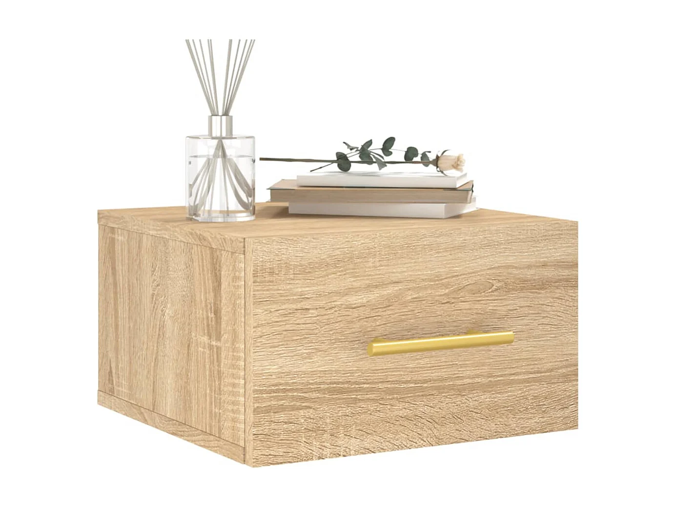 Nylo  Mesitas de noche de pared 2 uds color roble Sonoma 35x35x20 cm