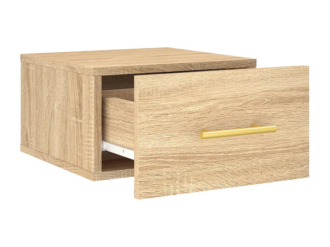 Nylo  Wand-Nachttische 2 Stk. Sonoma-Eiche 35x35x20 cm