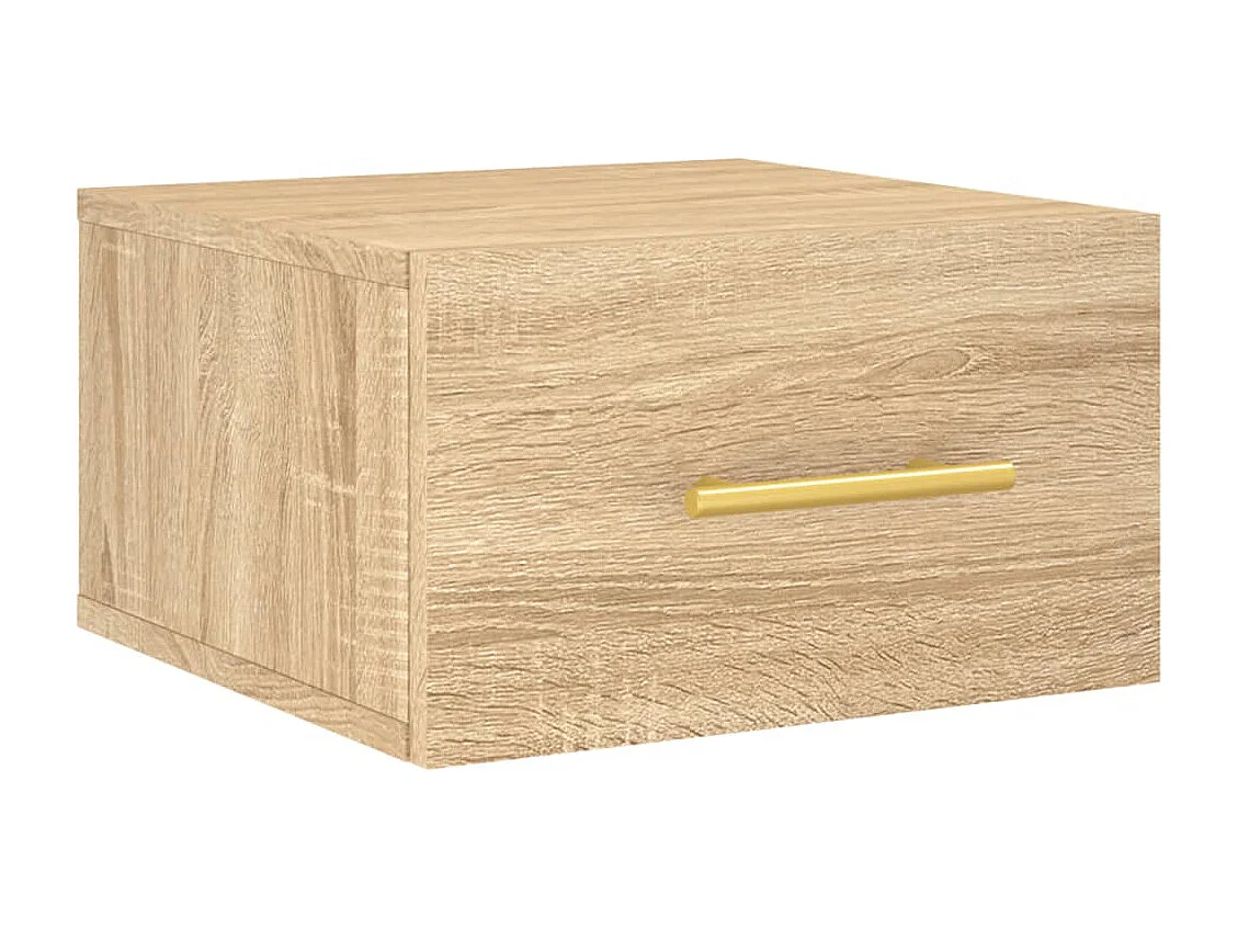 Nylo  Nachtkastjes 2 st wandgemonteerd 35x35x20 cm sonoma eikenkleur