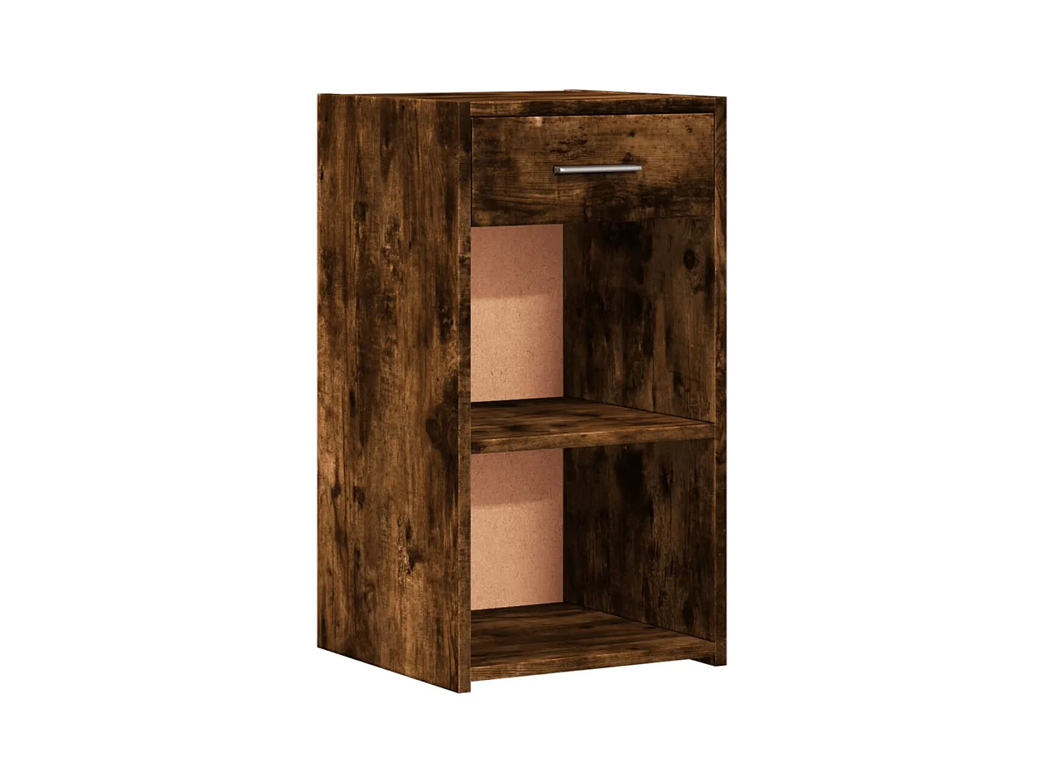 Ragna  Table de chevet Chêne fumé 35x34x65 cm Bois d'ingénierie