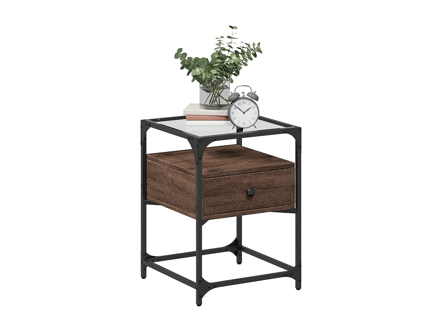 Kirsi  Tables de chevet 2pcs chêne marron 40x40x55cm bois d'ingénierie