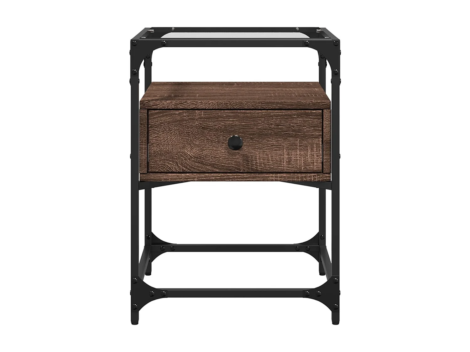 Kirsi  Tables de chevet 2pcs chêne marron 40x40x55cm bois d'ingénierie