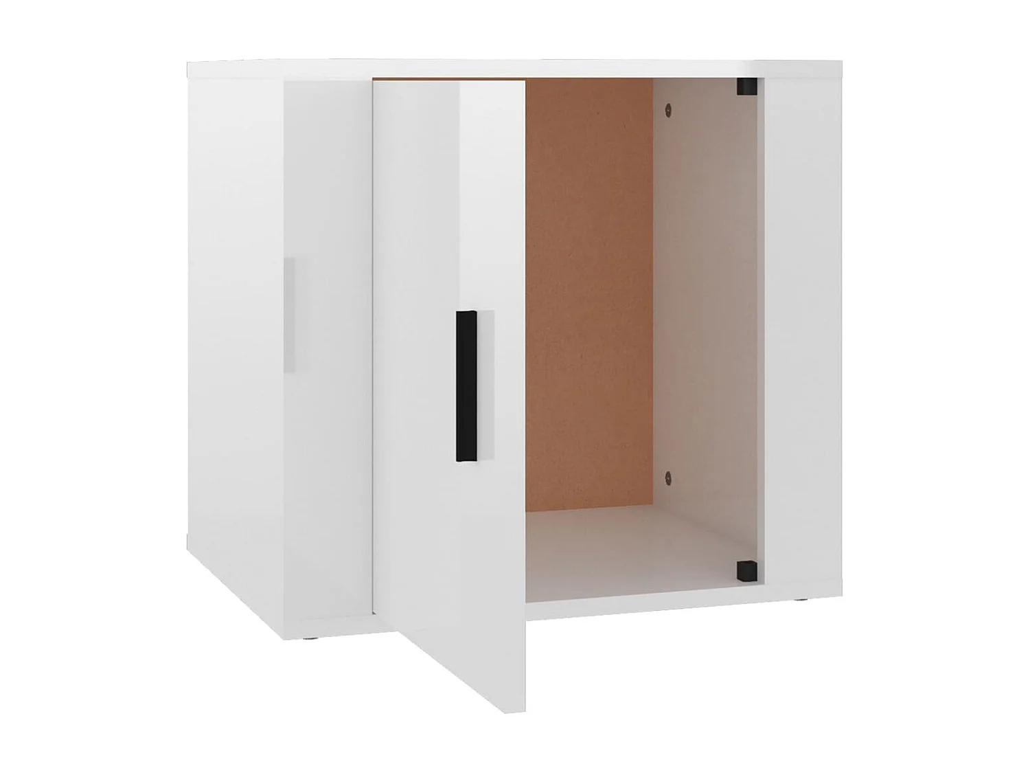 Quinty  Nachtkastjes 2 st 50x39x47 cm hoogglans wit