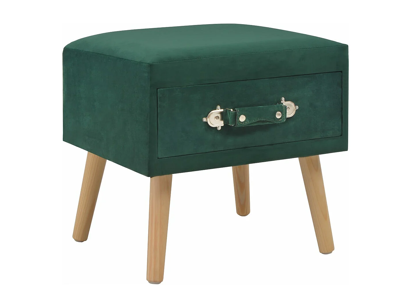 Dorien  Table de chevet Vert 40x35x40 cm Velours