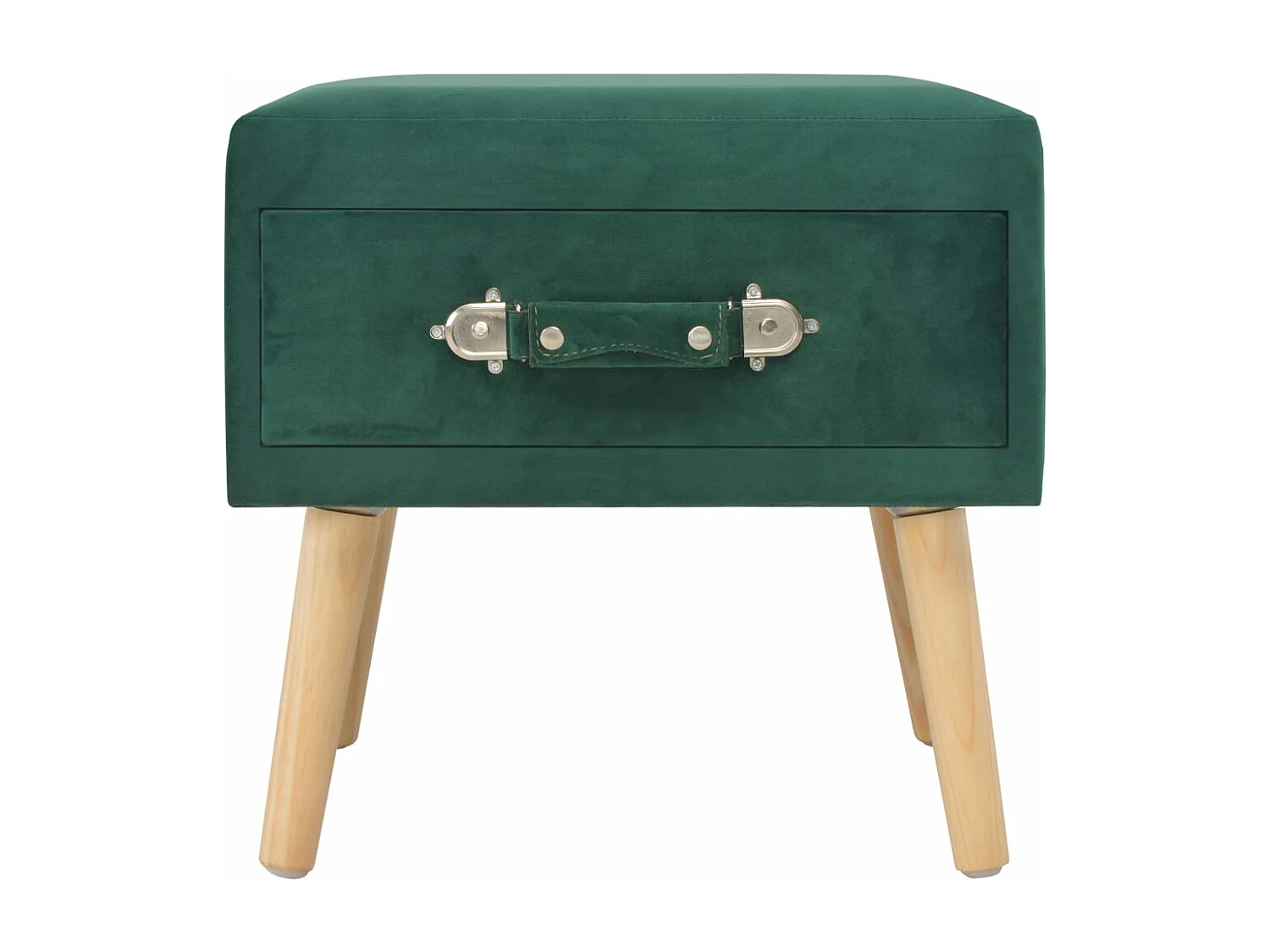 Dorien  Table de chevet Vert 40x35x40 cm Velours
