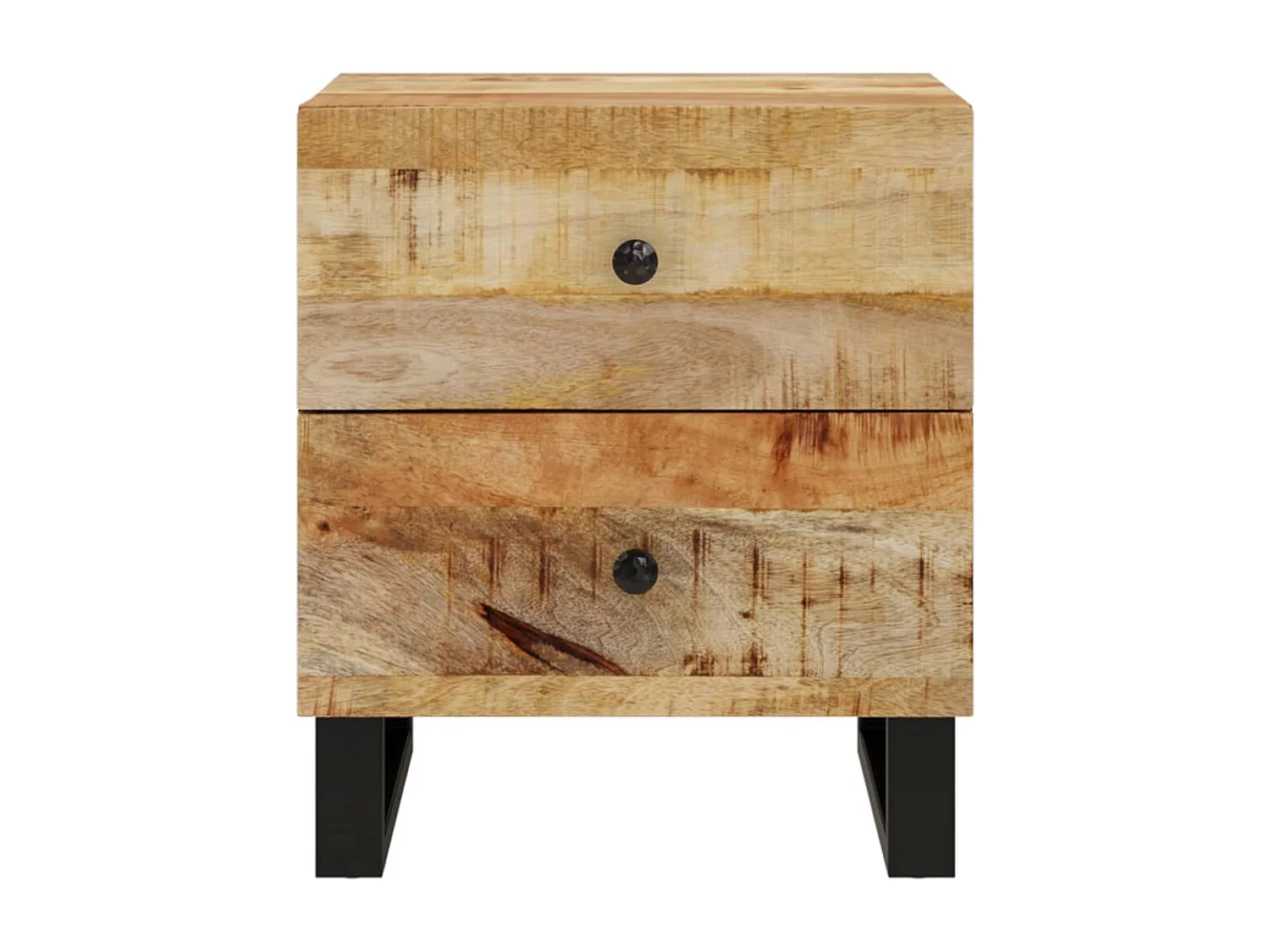 Posio  Tables de chevet 2 pcs 40x33x46 cm Bois de manguier solide